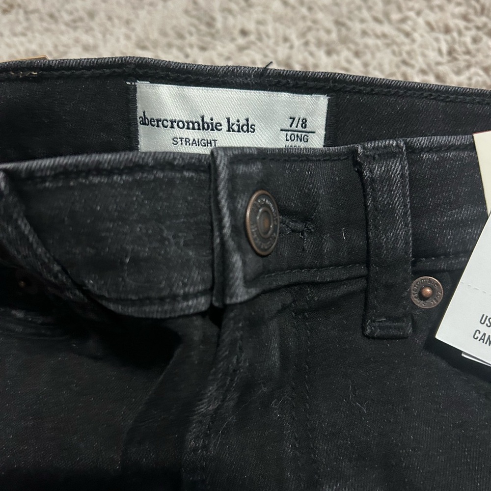 Abercrombie black straight jeans